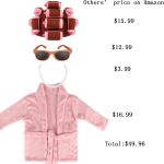Adolala Newborn Photography Props 4 PCS Photoshoot Outfits Bathrobe Baby Curler Hat Bead Necklace Glasses Costume Sets - Image 6